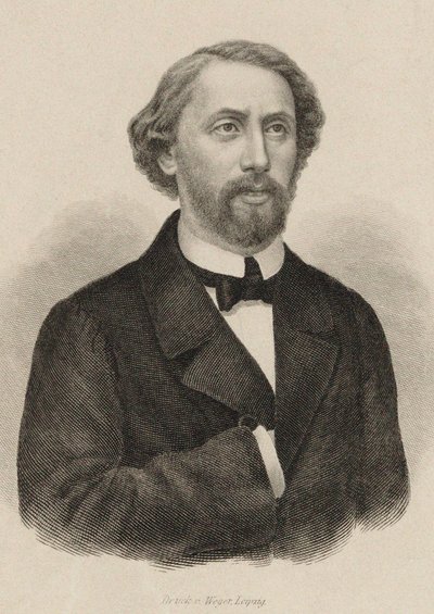صورة لعازف البيانو والملحن يوليوس شولهوف 1825-1898 ، 1860. بواسطة غير معروف