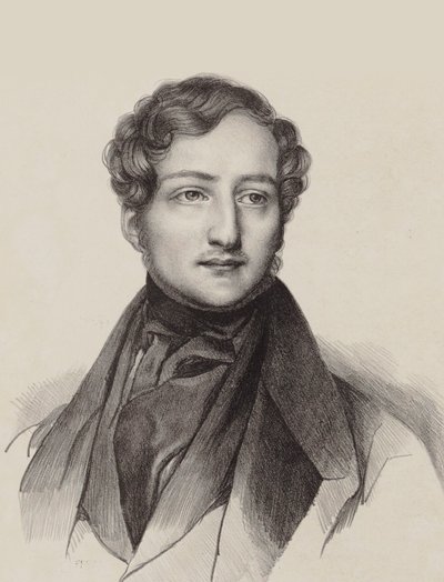 صورة لعازف البيانو والملحن سيغيسموند ثالبرج 1812-1871. بواسطة غير معروف