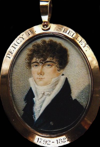 صورة للشاعر بيرسي بيش شيلي 1792-1822 ، كاليفورنيا 1825 بواسطة غير معروف