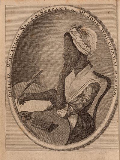 صورة للشاعر فيليس ويتلي c.1753-1784 ، 1773. بواسطة غير معروف