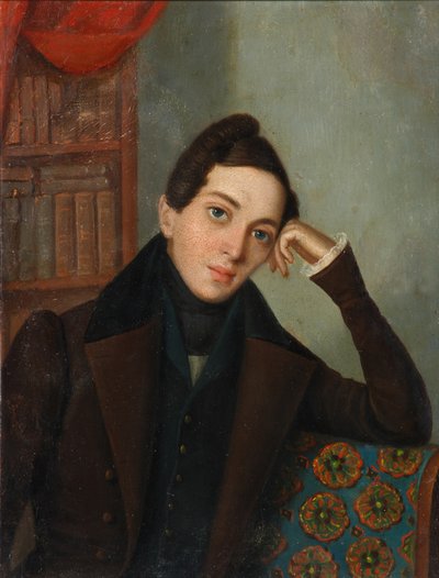 صورة للشاعر يفغيني أبراموفيتش باراتينسكي 1800-1844 ، 1820s بواسطة غير معروف