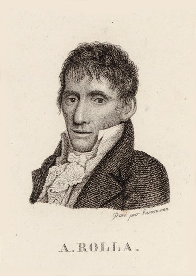 صورة لعازف الكمان والملحن أليساندرو رولا 1757-1841 ، 1790. بواسطة غير معروف