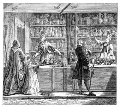 متجر الفخار ، 1885 بواسطة غير معروف
