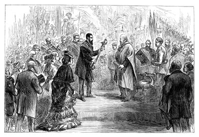 تقديم سيف لجوسيبي غاريبالدي في كريستال بالاس ، 1864 أواخر القرن التاسع عشر بواسطة غير معروف