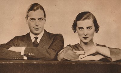 الأمير جورج والأميرة مارينا ، الذين انخرطوا في 28 أغسطس 1934 1935 بواسطة غير معروف