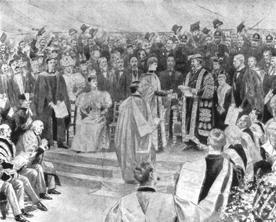 الأميرة الكسندرا تحصل على درجة دكتوراه في الموسيقى ... 1896 ، 1901. بواسطة غير معروف