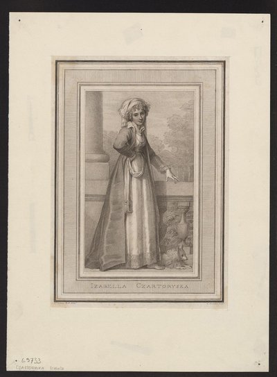 الأميرة إيزابيلا تشارتوريسكا ، الكونتيسة فليمينغ 1746-1835 ، القرن الثامن عشر بواسطة غير معروف