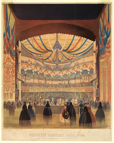 طباعة ، معرض بروكلين الصحي لعام 1864 ، أكاديمية الموسيقى بواسطة غير معروف