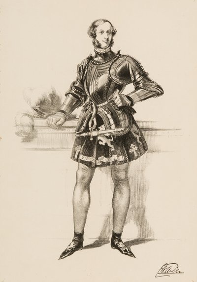 طباعة وليام الثاني إيرل كرافن في زي يرتديه في بطولة إيجلنتون 1839. بواسطة غير معروف