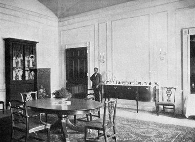 غرفة طعام خاصة في البيت الأبيض ، واشنطن العاصمة ، الولايات المتحدة الأمريكية ، 1908 بواسطة غير معروف