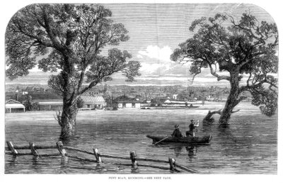 Punt Road ، ريتشموند - الفيضانات في ملبورن ، أستراليا ، 1864 بواسطة غير معروف