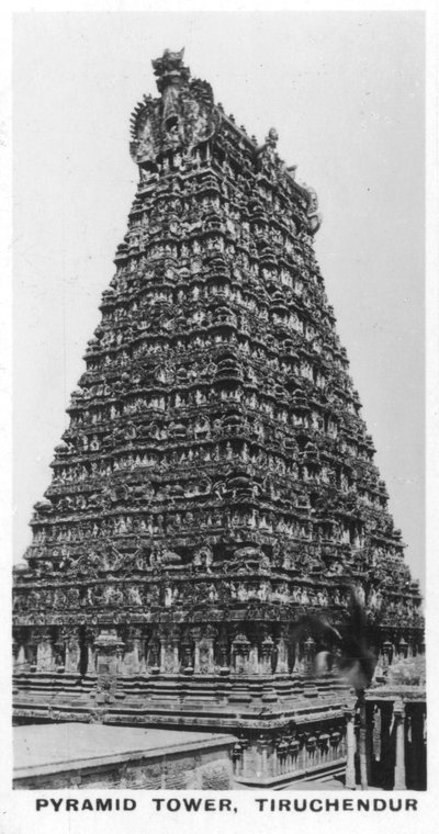 Pyramid Tower، Tiruchendur، Tamil Nadu، India، c1925 بواسطة غير معروف