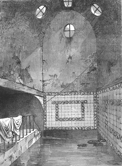 حمام الملكة أنس من وجهة نظر التقطت عام 1851 ، 1897 بواسطة غير معروف