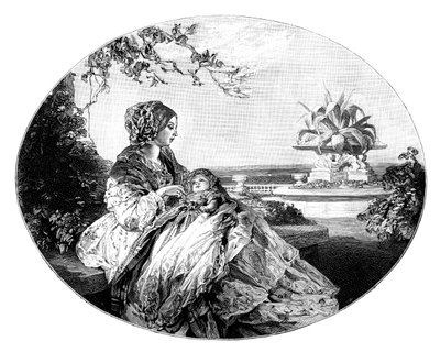 الملكة فيكتوريا والأمير آرثر ، 1850 بواسطة غير معروف
