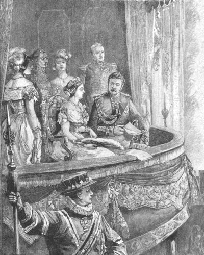 الملكة فيكتوريا والأمير القرين في الأوبرا الإيطالية الملكية ، 1849 ، 1901. بواسطة غير معروف
