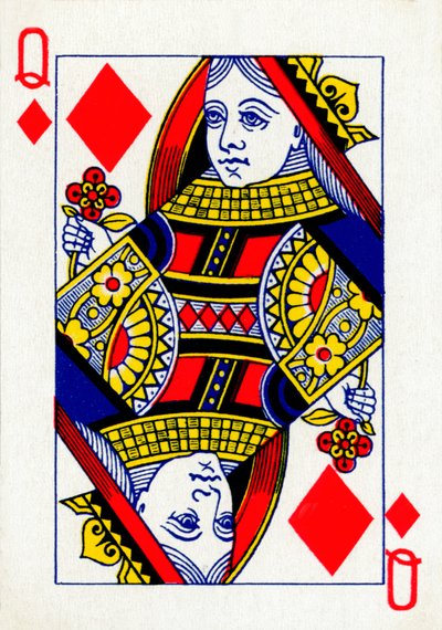 Queen of Diamonds من مجموعة أوراق لعب Goodall & Son Ltd. ، c1940 بواسطة غير معروف