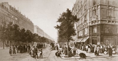 قائمة انتظار خارج متجر بقالة ، حصار باريس ، الحرب الفرنسية البروسية ، 1870-1871 بواسطة غير معروف