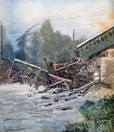 حادث سكة حديد ، مونشنشتاين ، سويسرا ، 14 يوليو 1891 بواسطة غير معروف
