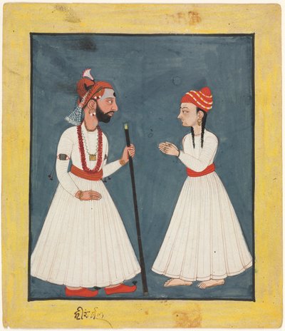 رجا شمشير سين مع شاب ، 1760-1770. بواسطة غير معروف