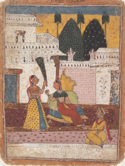 Ramkali Ragini: صفحة من إكليل سلسلة Ragamala المتفرقة من وسائط موسيقية ، القرن الثامن عشر. بواسطة غير معروف