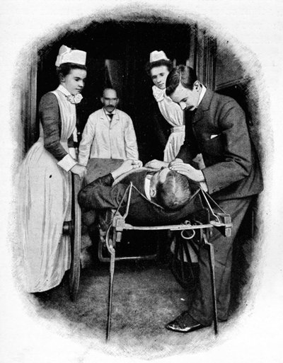 استقبال حالة حادث في مستشفى بوبلار ، لندن ، c1903 1903 بواسطة غير معروف