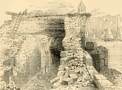 بقايا كنيسة سانت توماس ، جسر لندن القديم ، c1872. بواسطة غير معروف