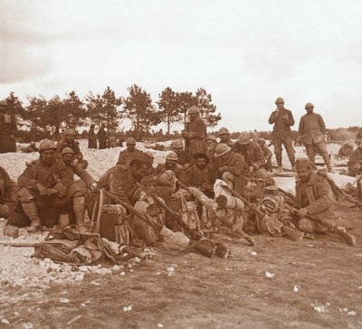 استراحة ، شمبانيا ، شمال فرنسا ، c1914-c1918 بواسطة غير معروف