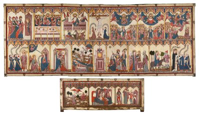 قابل للتراجع وأمام حياة المسيح والعذراء صنع لبيدرو لوبيز دي أيالا ، 1396. بواسطة غير معروف