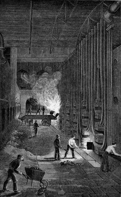 Retort House، Imperial Gasworks، Kings Road، London، 1876 بواسطة غير معروف
