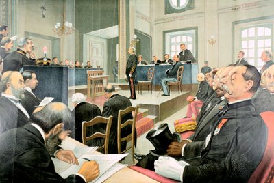 إعادة محاكمة ألبرت دريفوس ، رين ، فرنسا ، 1899 بواسطة غير معروف