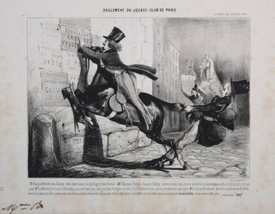 قواعد نادي جوكي في باريس: يجب أن يكون لكل عضو في نادي جوكي لعبة جوكي ... ، 1800s. بواسطة غير معروف