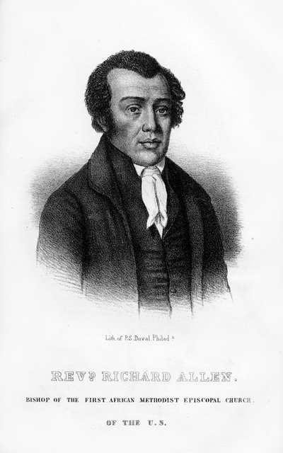 ريتشارد ألين ، مؤسس أمريكي من أصل أفريقي للكنيسة الأسقفية الميثودية الأفريقية ، 1854 بواسطة غير معروف