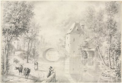 طريق الجسر القديم ، 1800s. بواسطة غير معروف