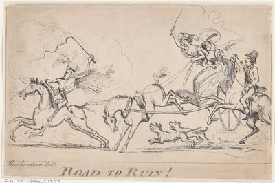 الطريق إلى الخراب! 1 أبريل 1803 ، 1 أبريل 1803. بواسطة غير معروف