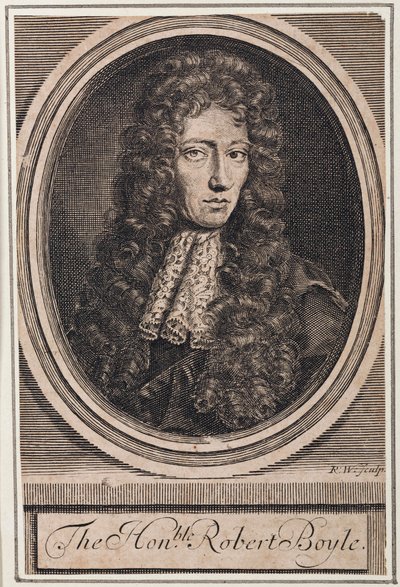 روبرت بويل ، الفيزيائي والكيميائي الأيرلندي ، عام 1680 بواسطة غير معروف