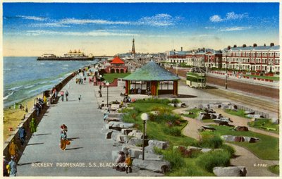Rockery Promenade ، بلاكبول ، لانكشاير ، c1940 بواسطة غير معروف