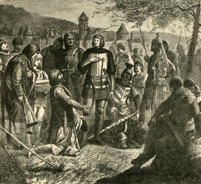 رودولف من هابسبورغ يتلقى أخبارا عن انتخابه كسيادة لألمانيا 1273 ، 1890. بواسطة غير معروف