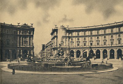 روما - ميدان إسيدرا ونافورة نيادس ، 1910 بواسطة غير معروف