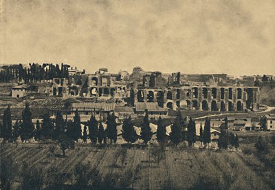 روما - بقايا المباني التحتية لقصر سيبتيموس سيفيروس 1910. بواسطة غير معروف