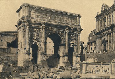 روما - المنتدى الروماني - قوس سيبتيموس سيفيروس ، 1910. بواسطة غير معروف