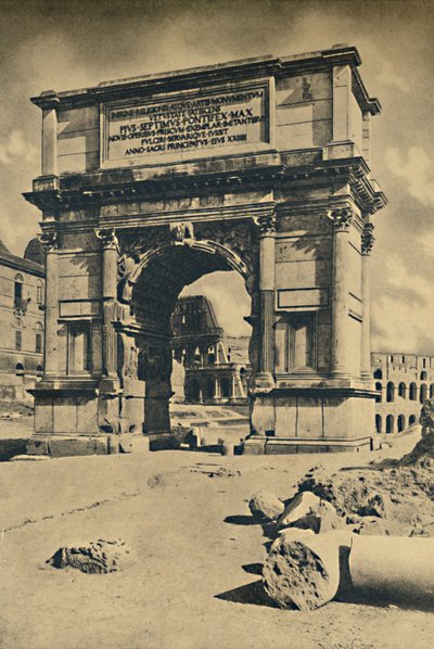 روما - المنتدى الروماني - قوس تيتوس ، 1910. بواسطة غير معروف