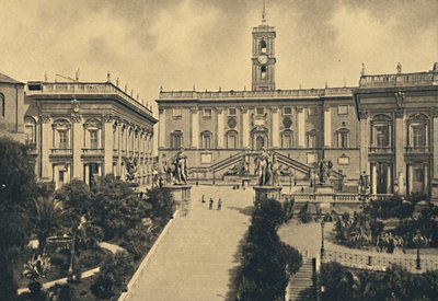 روما - الكابيتول: في وسط قصر الشيوخ الآن City Hall ، 1910. بواسطة غير معروف
