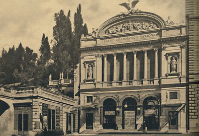 روما - Via Nazionale. المسرح الدرامي الوطني وفيلا كولونا ، 1910 بواسطة غير معروف