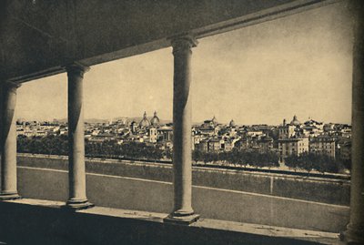 روما - منظر للمدينة من لوجيا من قبل برامانتي في قلعة سانت أنجيلو ، 1910 بواسطة غير معروف