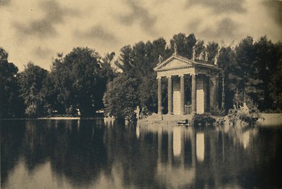 روما - فيلا بورغيزي أومبرتو الأول - المعبد الصغير في حديقة البحيرة ، 1910 بواسطة غير معروف