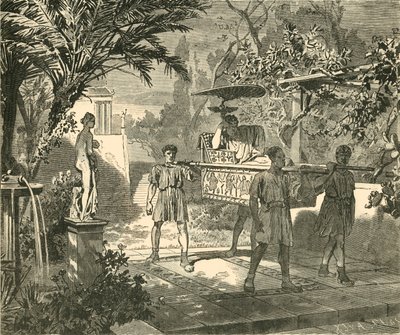 مشهد الحديقة الرومانية ، 1890. بواسطة غير معروف
