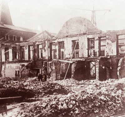 أطلال ، لوفان ، بلجيكا ، c1914-c1918 بواسطة غير معروف