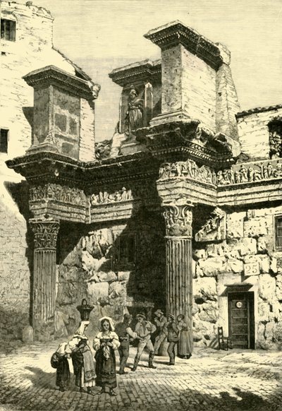أطلال جزء من منتدى نيرفاس ، روما ، 1890. بواسطة غير معروف