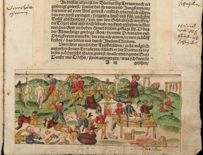 الفظائع الروسية في ليفونيا عام 1578. من مجموعة يوهان جاكوب ويكس للأخبار ... بواسطة غير معروف