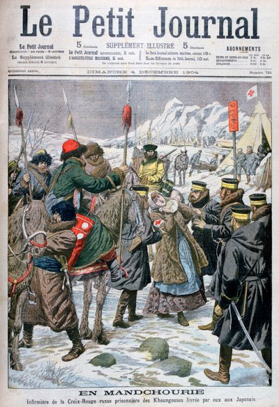 ممرضة روسية أسرت من قبل مانشوس تم تسليمها إلى اليابانيين ، منشوريا ، 1904 بواسطة غير معروف